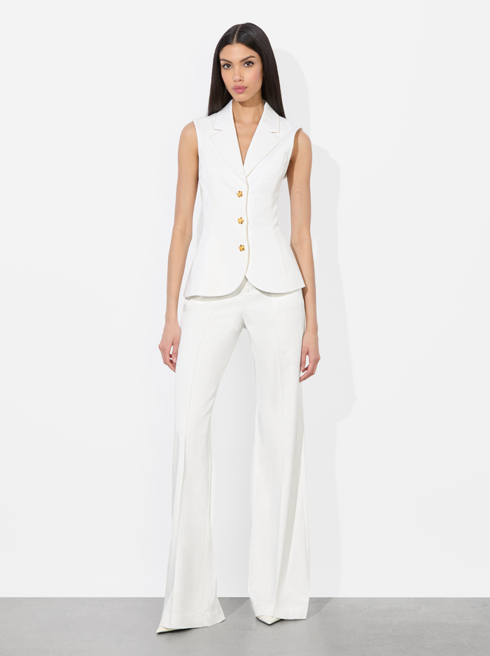 SAMMIE SCULPTED BLAZER VEST - OFF WHITE image 1 - Alice And Olivia