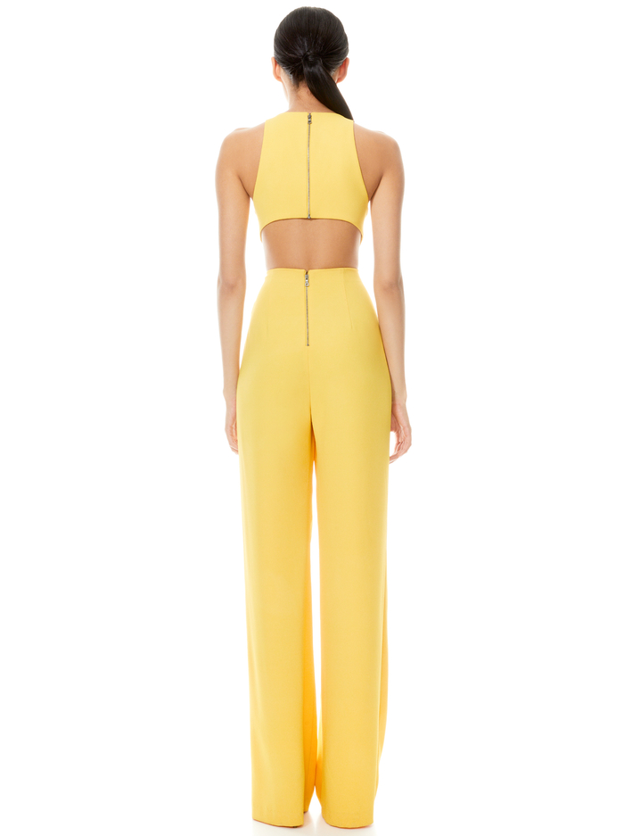 CARA CUT OUT JUMPSUIT - GOLDEN ROD image 3 - Alice And Olivia