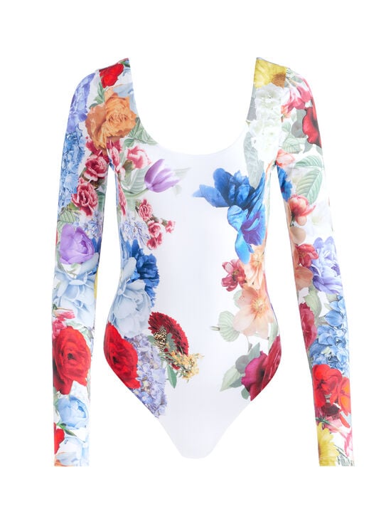 GARDEN BRUNCH OFF WHITE-RHYS BALLET BODYSUIT