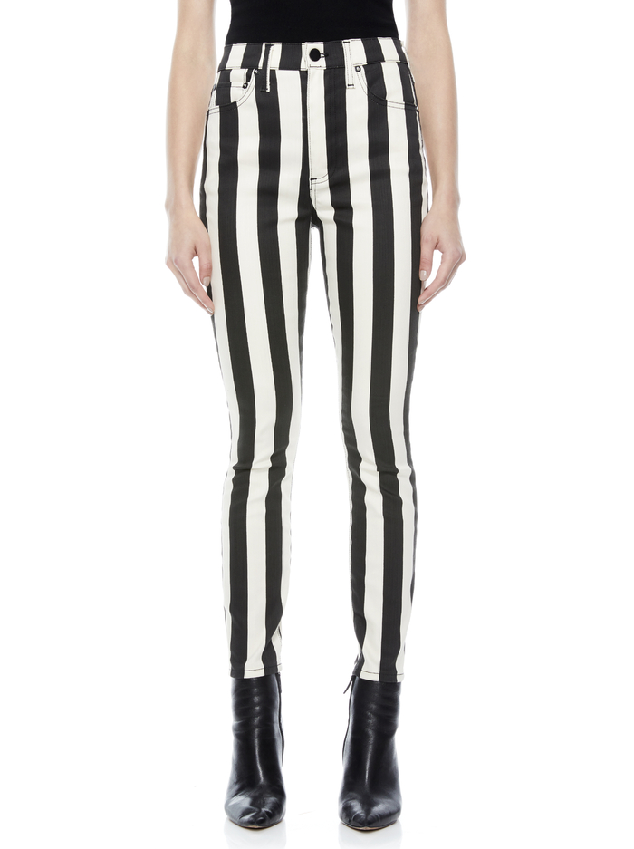 GOOD HIGH RISE ANKLE SKINNY - EMPIRE STRIKES BLACK image 1 - Alice And Olivia