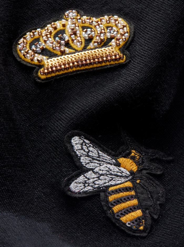 KITTY BEE CARDIGAN - BLACK image 1 - Alice And Olivia