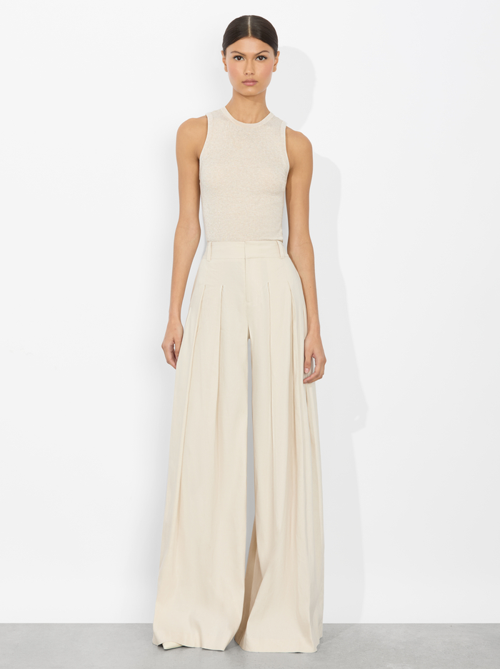 TONITA RIBBED TANK - OATMEAL HEATHER image 1 - Alice And Olivia