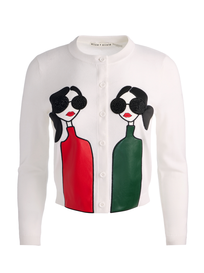 RUTHY STACEFACE CARDIGAN - TWIN STACE image 5 - Alice And Olivia