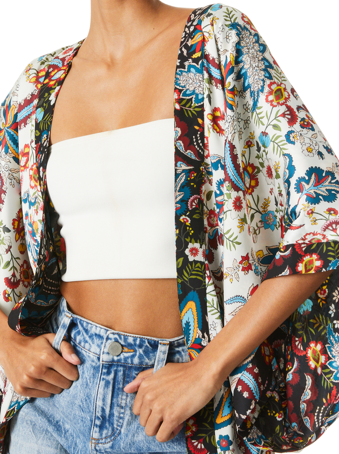 TRACY REVERSIBLE COCOON KIMONO - SANTA MONICA OFF WHITE image 5 - Alice And Olivia
