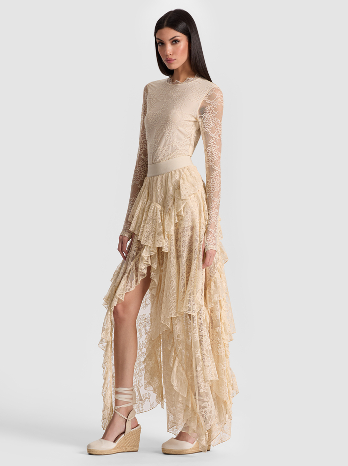 TAEYN LACE BODYSUIT - BISCOTTI image 4 - Alice And Olivia