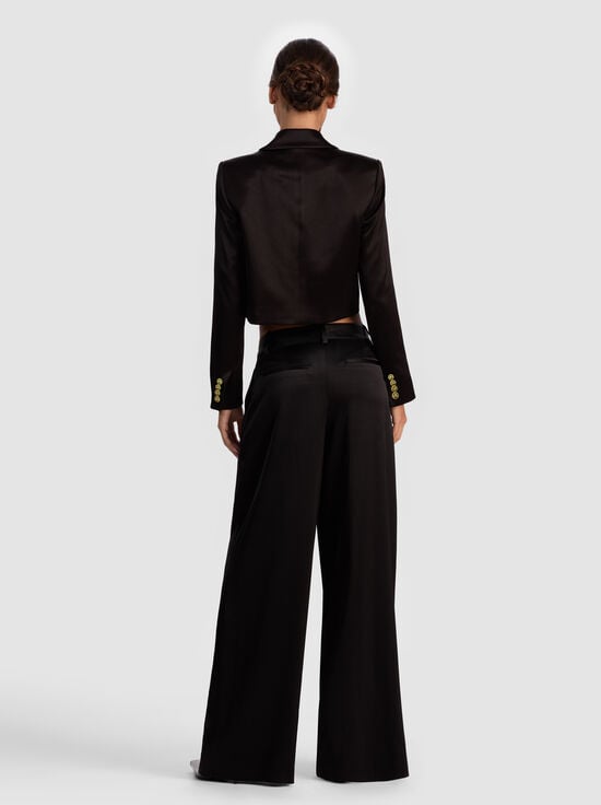 BLACK-INES CROPPED BOXY BLAZER