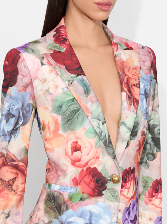 STORM FLORAL SM-BREANN FITTED LONG BLAZER