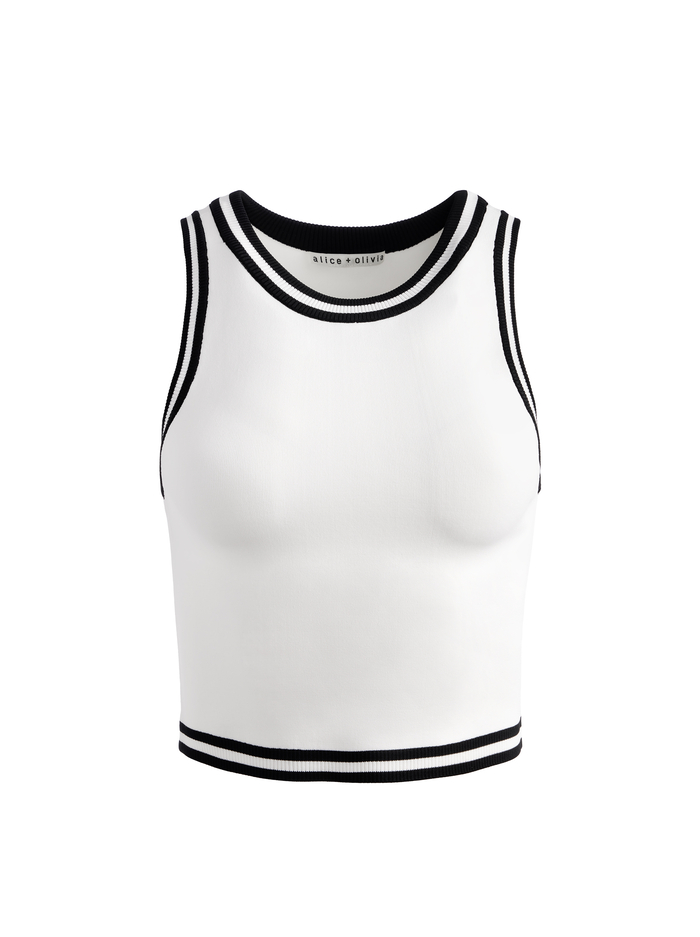 RYDEL TANK - SOFT WHITE/BLACK image 5 - Alice And Olivia