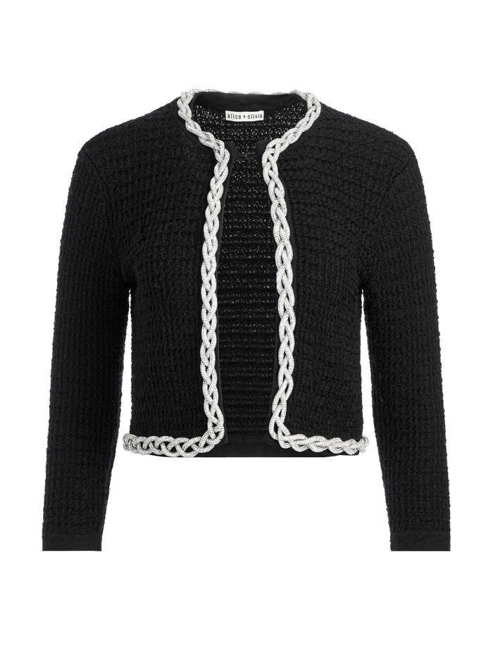 AKIRA EMBELLISHED CARDIGAN - BLACK image 5 - Alice And Olivia