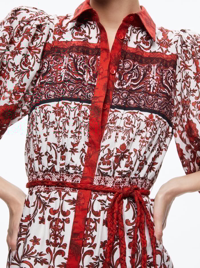 TIFFIE PUFF SLEEVE MINI DRESS - FATAL ATTRACTION OFF WHITE image 3 - Alice And Olivia