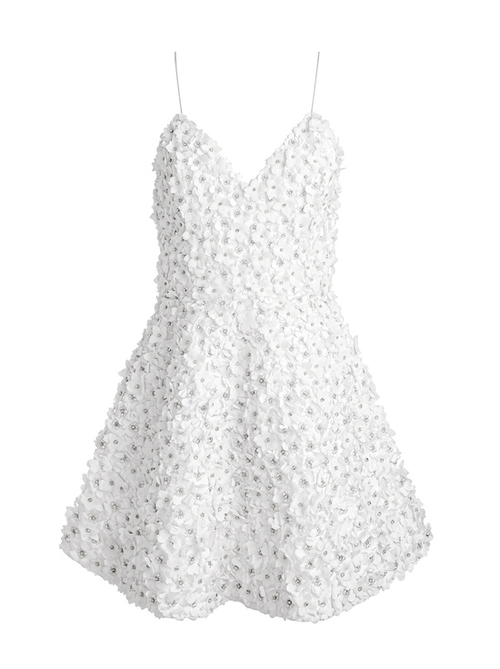 OFF WHITE-DOMENICA EMBELLISHED MINI GOWN