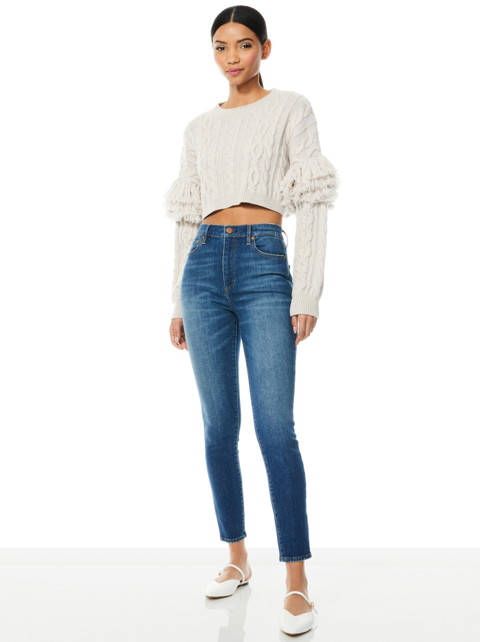 GOOD HIGH RISE SKINNY JEAN - CHEEKY BLUES image 2 - Alice And Olivia