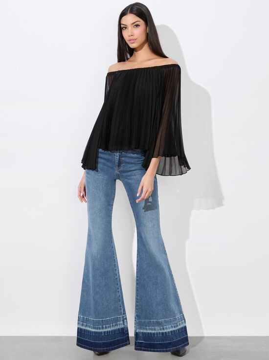 BLACK-AUNDREA OFF THE SHOULDER BLOUSE