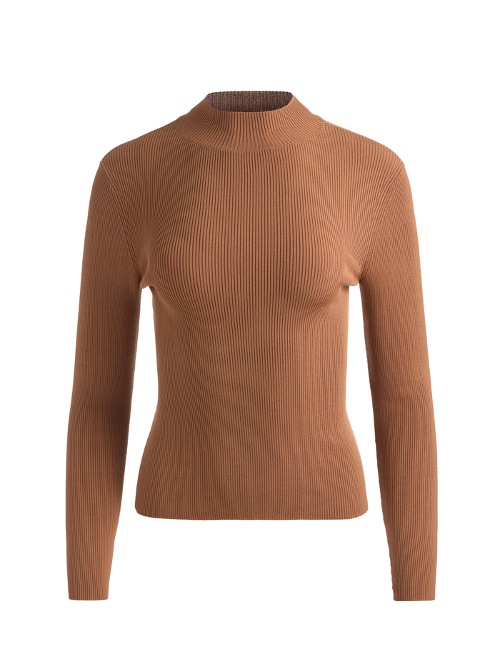 PRALINE-ROBERTA RIBBED TURTLENECK