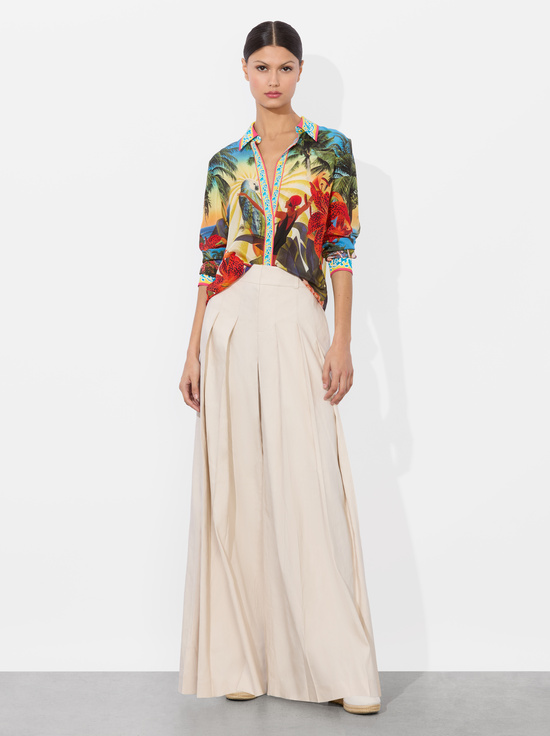 ISLAND DREAMS MULTI-WILLA SILK BLOUSE