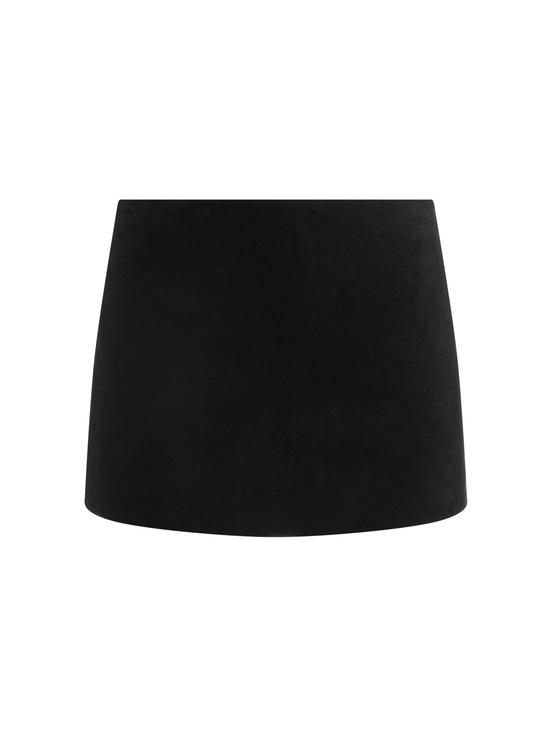 BLACK-MACE SUEDE MINI SKORT