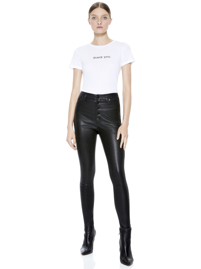 CICELY THANK YOU TEE - WHITE image 4 - Alice And Olivia