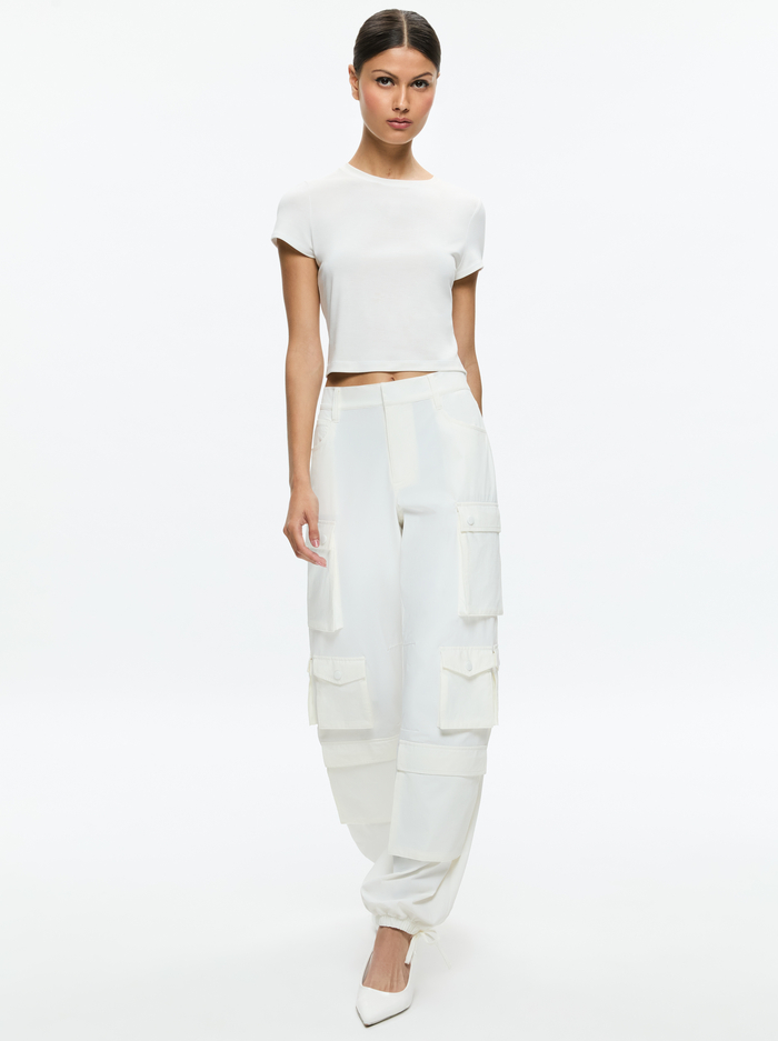 OLYMPIA CARGO PANTS - OFF WHITE image 4 - Alice And Olivia
