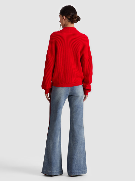 PERFECT RUBY-HOLDEN FOLDBACK CARDIGAN