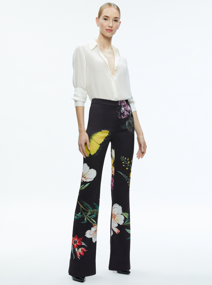 RONNIE HIGH RISE TROUSER - ESSENTIAL FLORAL image 2 - Alice And Olivia