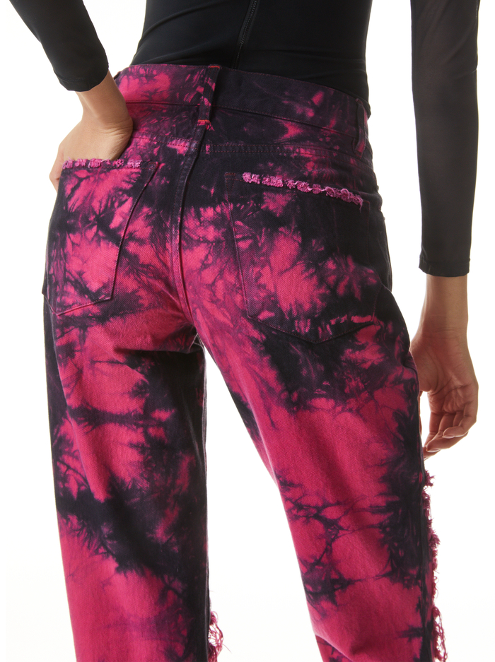 GENEVIEVE TIE DYE BAGGY JEAN - TIE DYE image 3 - ALICE + OLIVIA