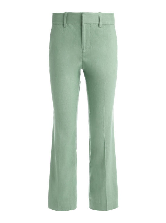 JANIS LOW RISE CROPPED FLARE PANT - SAGE image 5 - Alice And Olivia