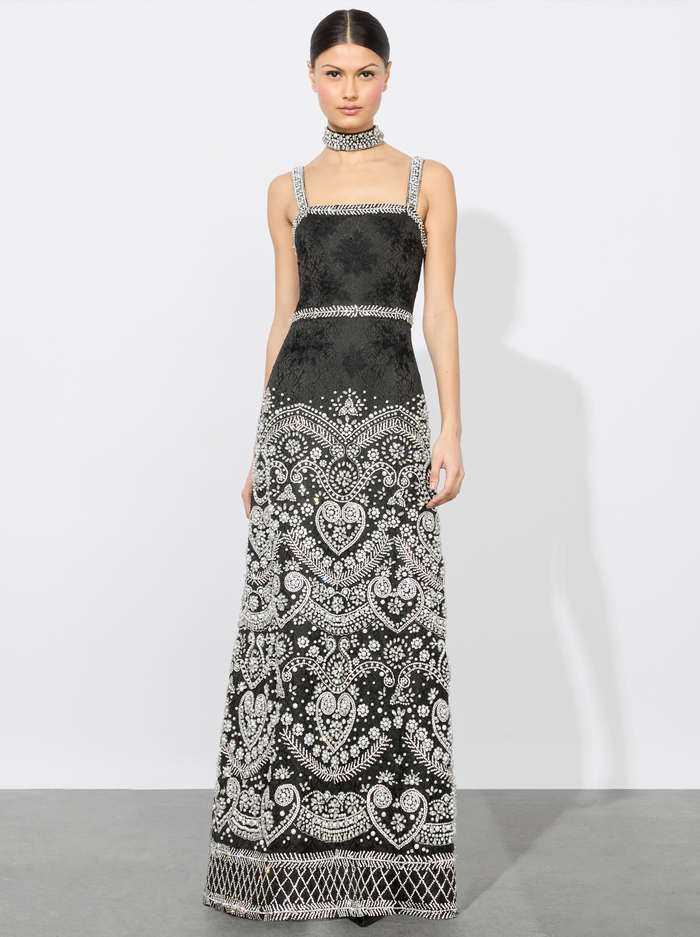 PAIGE MAXI GOWN - BLACK/MULTI image 5 - Alice And Olivia