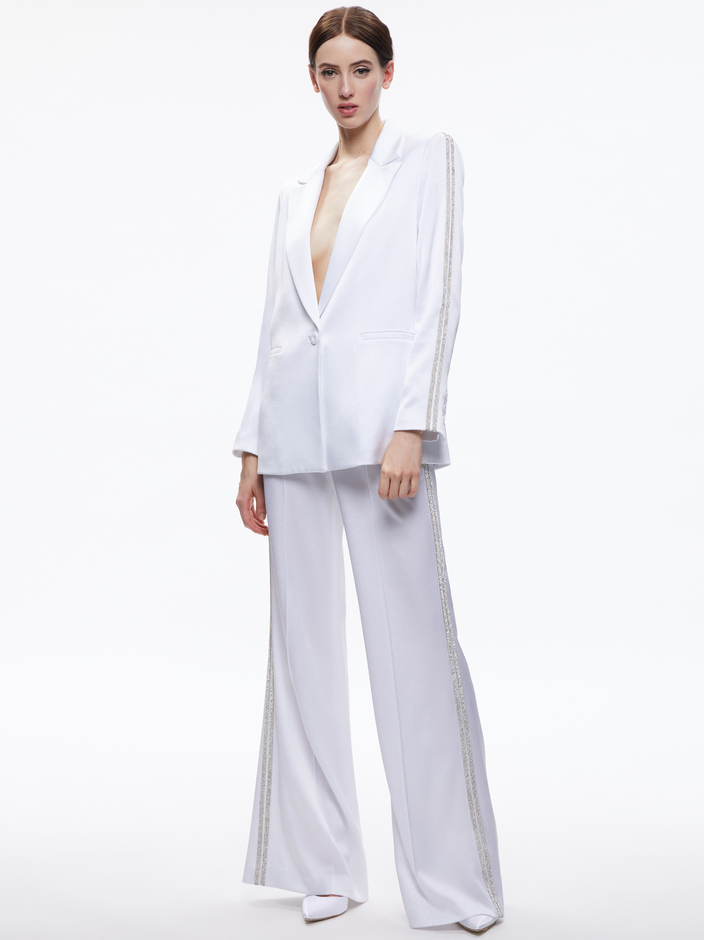 DENNY BLAZER WITH CRYSTAL TRIM + DYLAN PANT WITH CRYSTAL TRIM -