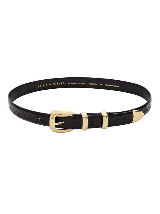 BLACK/GOLD-HAYDEN BUCKLE BELT