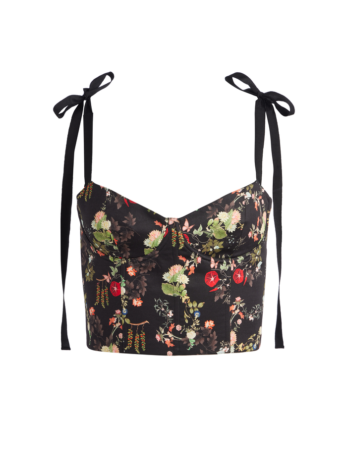 HELENE BUSTIER TOP - BLUSH KISS BLACK image 5 - Alice And Olivia