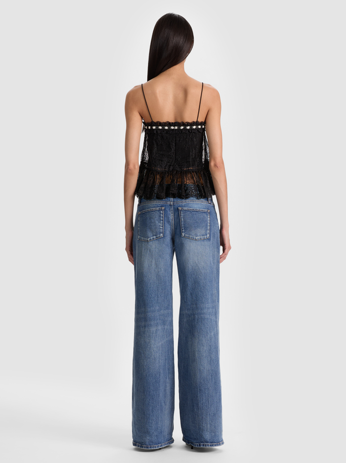 ALESSIA LACE TOP - BLACK image 2 - ALICE + OLIVIA