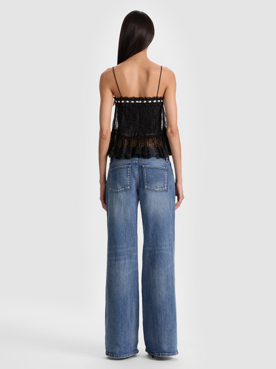 BLACK-ALESSIA LACE TOP