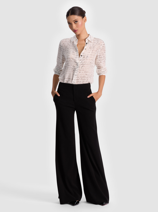 SHAKESPEARE'S LETTER VANILLA-WILLA SILK BLOUSE