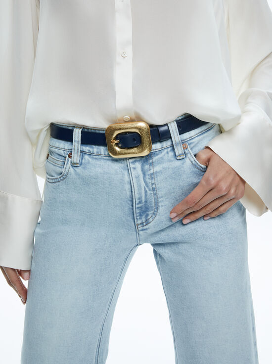 INDIGO-LETTY BUCKLE BELT