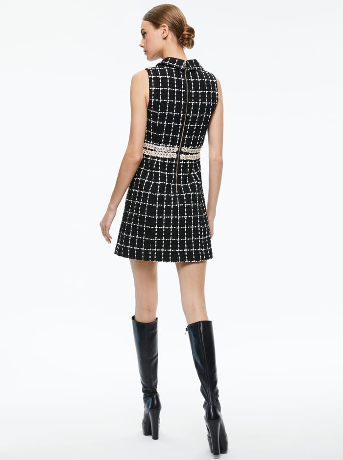 ELLIS TWEED MINI DRESS - BLACK image 1 - Alice And Olivia