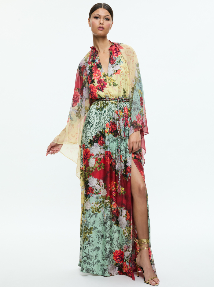 MALINDA MAXI DRESS WITH SLIT - OAKLEY image 4 - Alice And Olivia