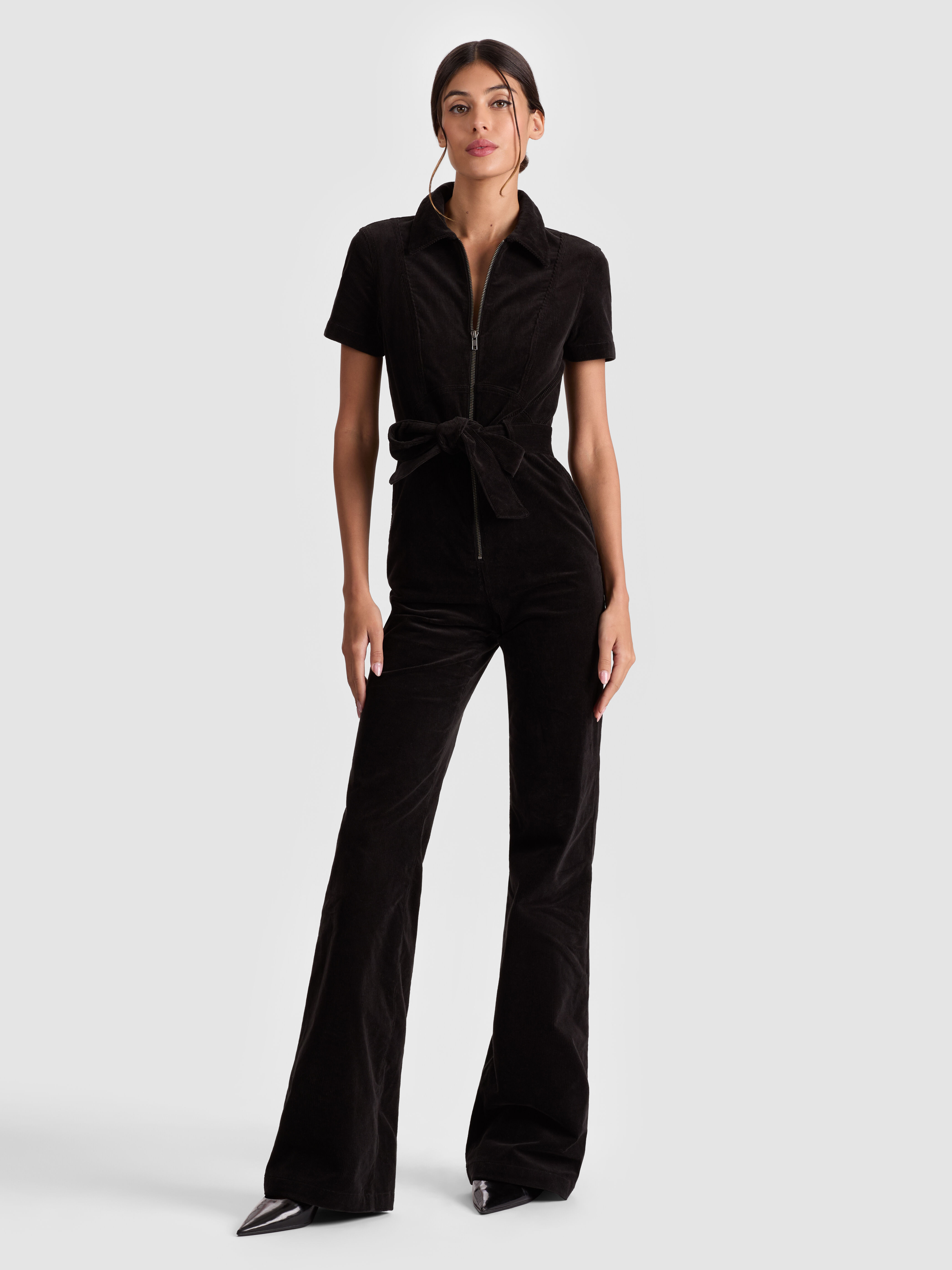 Gorgeous Corduroy Jumpsuit In Black | Alice + Olivia