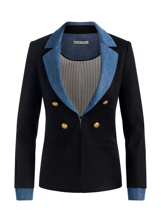 BLACK/LIANA BLUE-MYA BLAZER