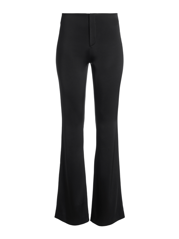 TEENY SATIN BOOTCUT PANT - BLACK image 5 - Alice And Olivia