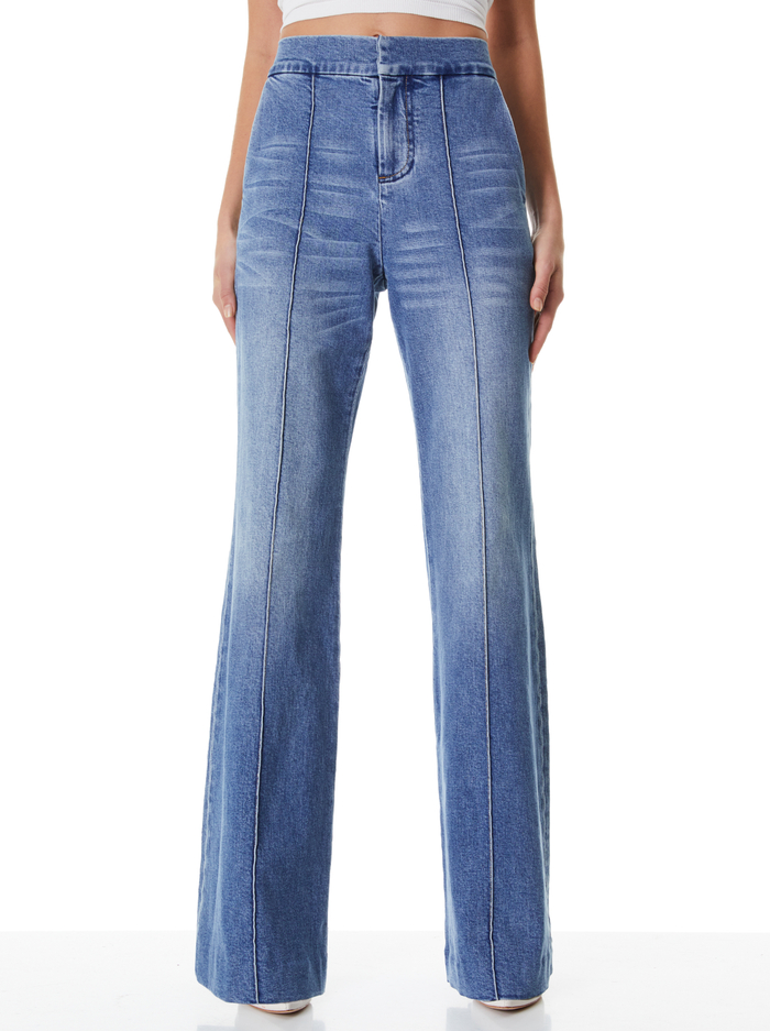 Dylan High Waisted Wide Leg Jean In Best Intentions | Alice And Olivia