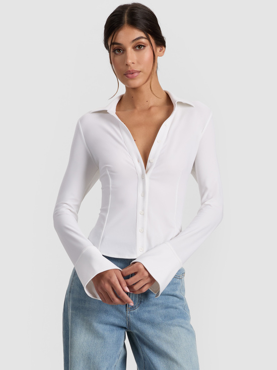 OFF WHITE-FREYA FITTED TOP