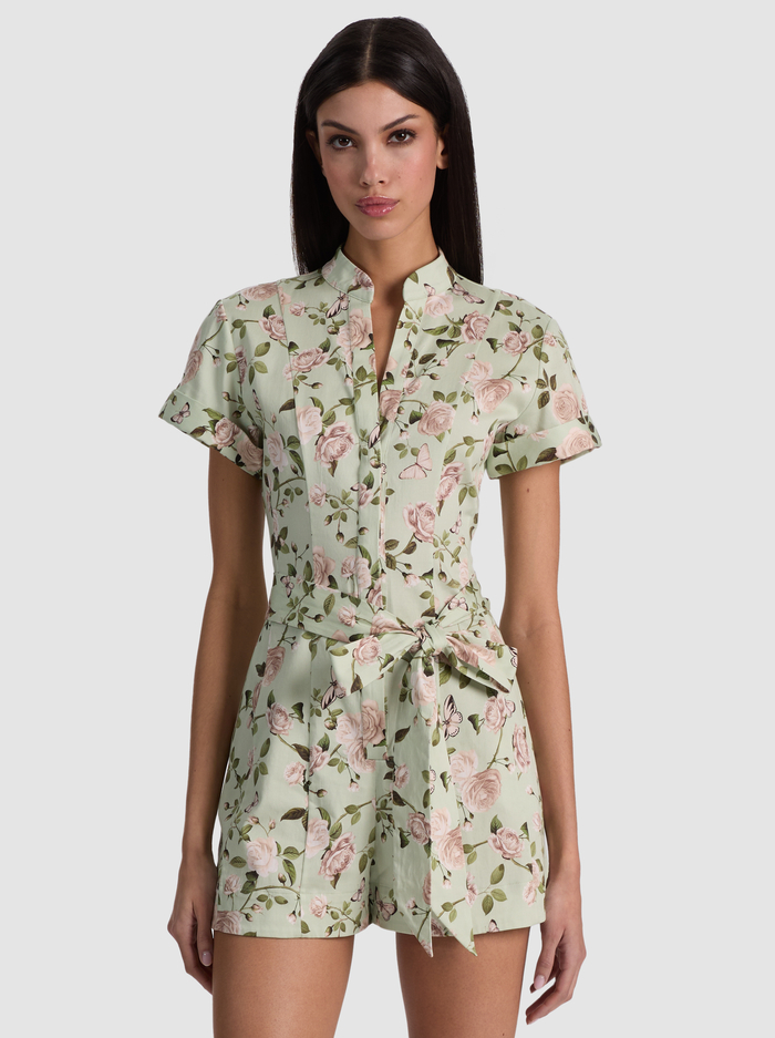 LUCY ROMPER - GARDEN GOSSIP LIGHT SAGE image 3 - ALICE + OLIVIA