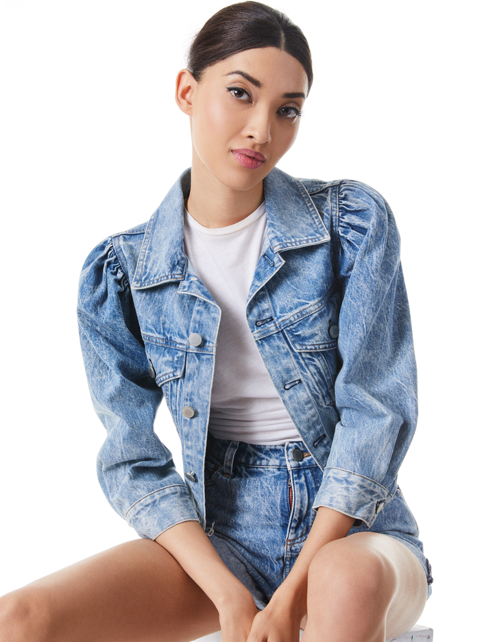 LANA DENIM JACKET - ROCKY BLUES - Alice And Olivia
