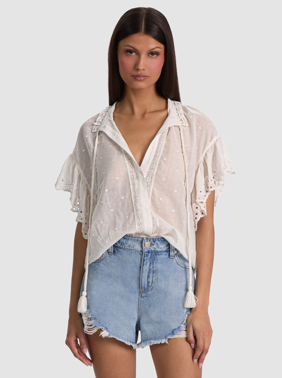 JULIUS EMBROIDERED TUNIC TOP