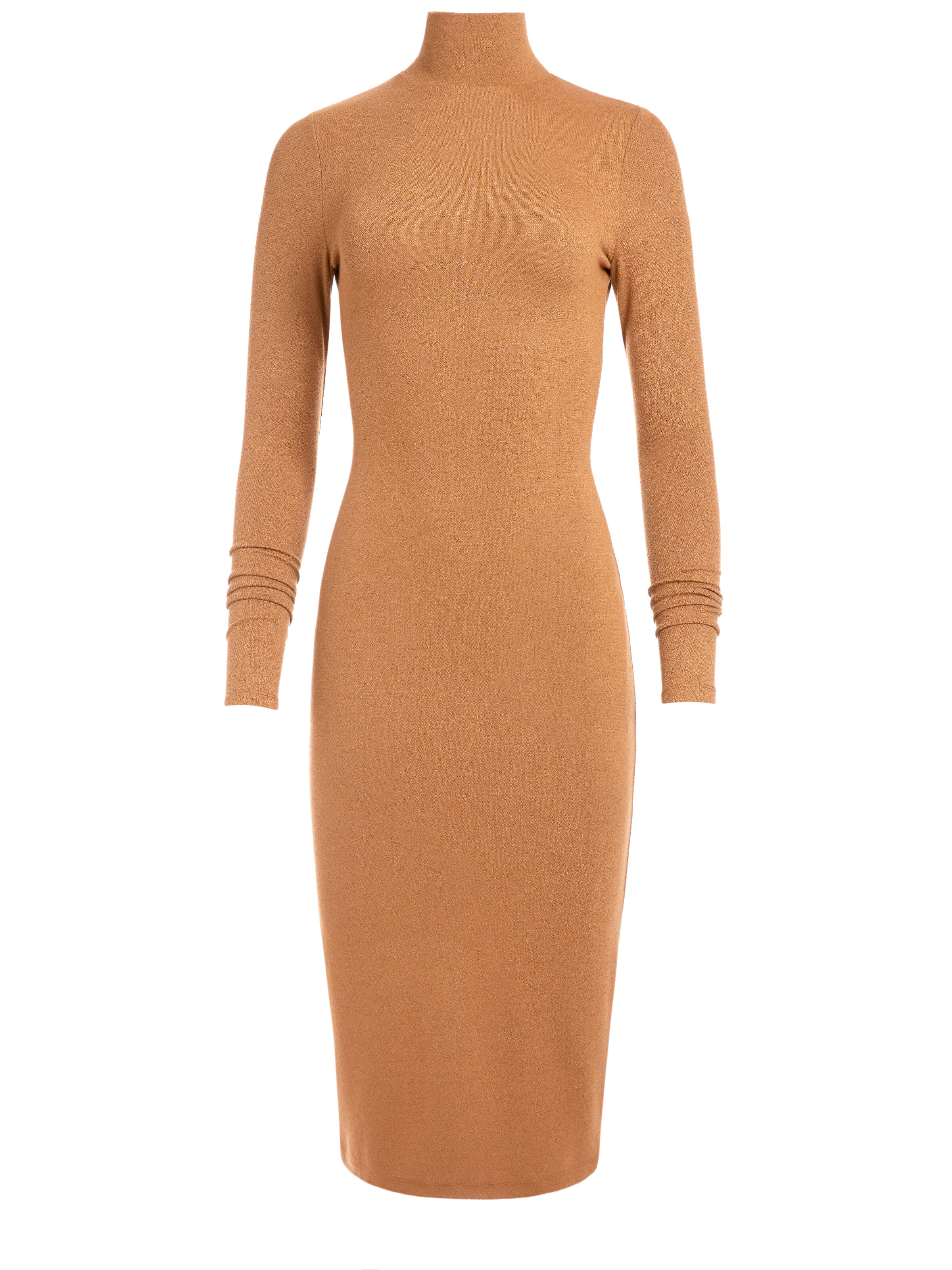 orange turtleneck dress