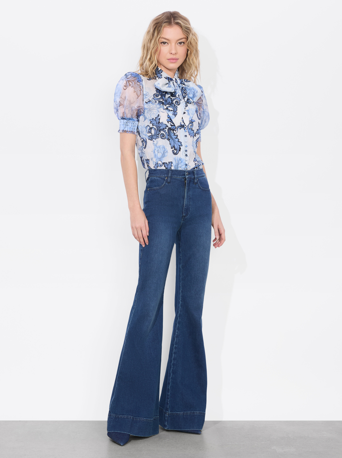 BRENTLEY BLOUSE - SCROLL SYMPHONY image 1 - Alice And Olivia