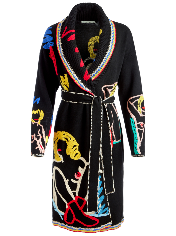 A+O X TOM WESSELMANN ASTRID CARDIGAN - NATURAL BEAUTY image 5 - Alice And Olivia