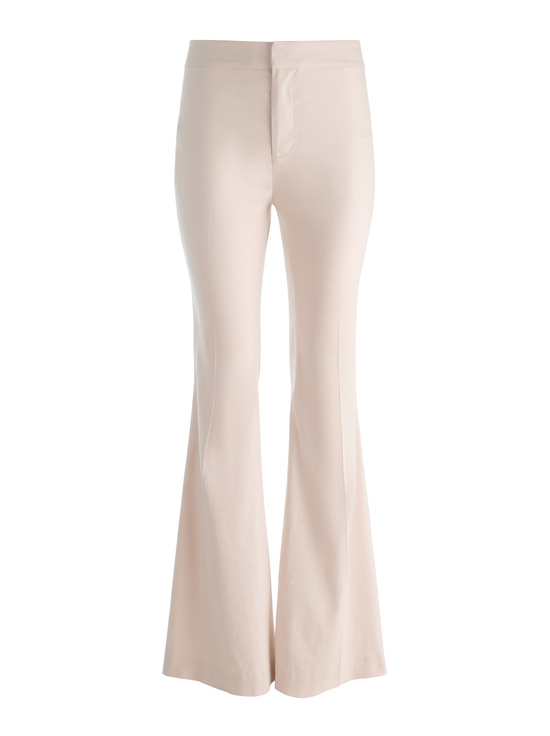 OATMEAL-LINDEN LINEN BOOTCUT TROUSER