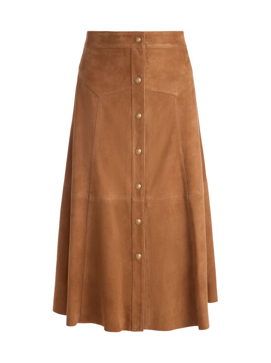 CAMEL-CALICA SUEDE MIDI SKIRT
