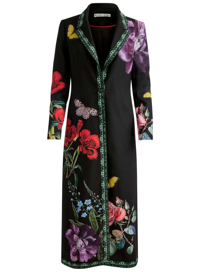 BRET LONG BLAZER - IN THE WIND FLORAL image 5 - Alice And Olivia